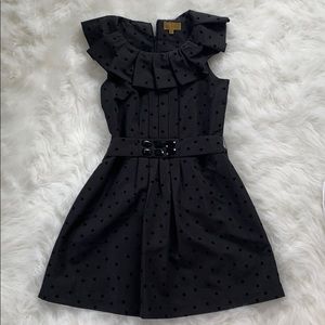 Nicole Miller black polka dot dress